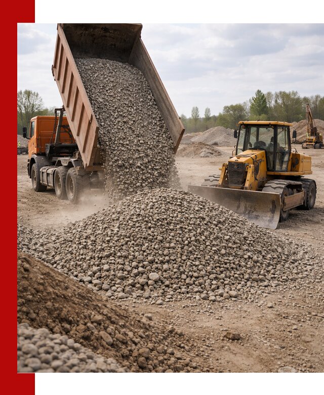 Доставка гравийного щебня фракции 40-70 в Ростове-на-Дону