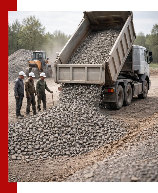 Доставка гравийного щебня фракции 70-120 в Ростове-на-Дону