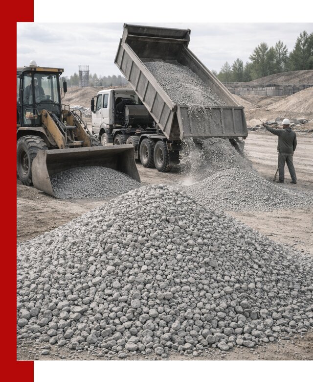 Доставка известнякового щебня фр. 5–20 в Ростове-на-Дону