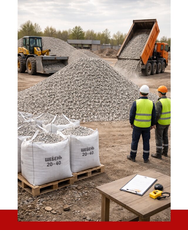 Известняковый щебень 20-40 в Ростове-на-Дону от 2190 р. ПРОНЕРУДРст