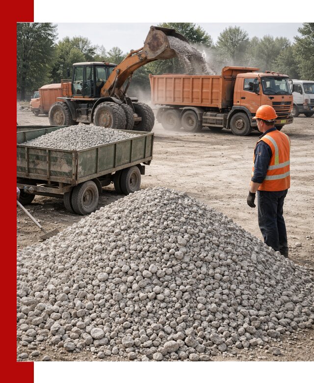 Доставка известнякового щебня фракция 20–40 в Ростове-на-Дону