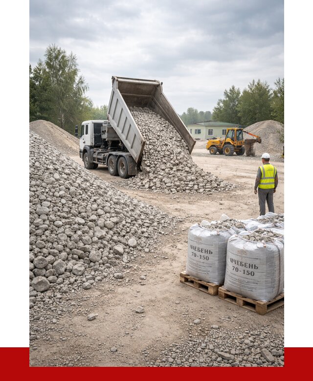 Известняковый щебень фракция 70-150 в Ростове-на-Дону от 1304 р. | ПРОНЕРУДРст
