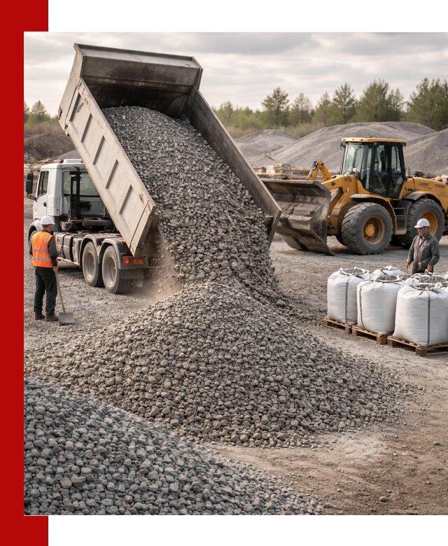 Бетонный щебень фракция 5–20 с доставкой в Ростове-на-Дону