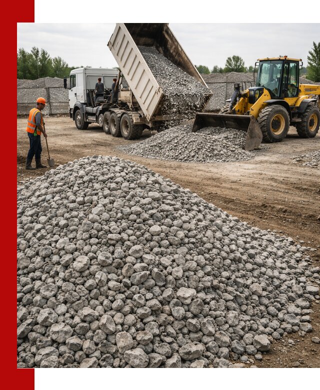 Доставка бетонного щебня фракции 40-70 в Ростове-на-Дону