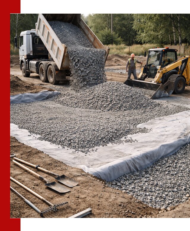 Щебень для фундамента с доставкой в Ростове-на-Дону