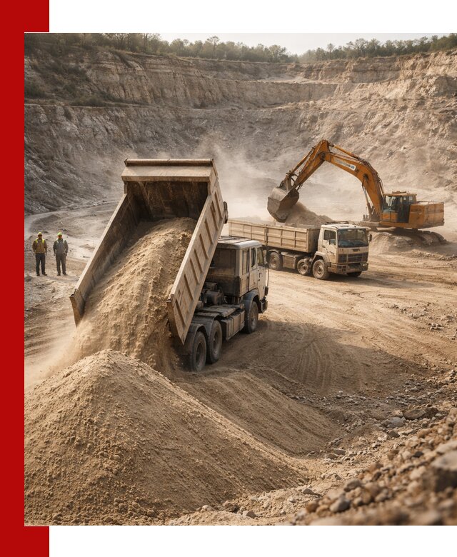 Карьерный песок навалом с доставкой в Ростове-на-Дону