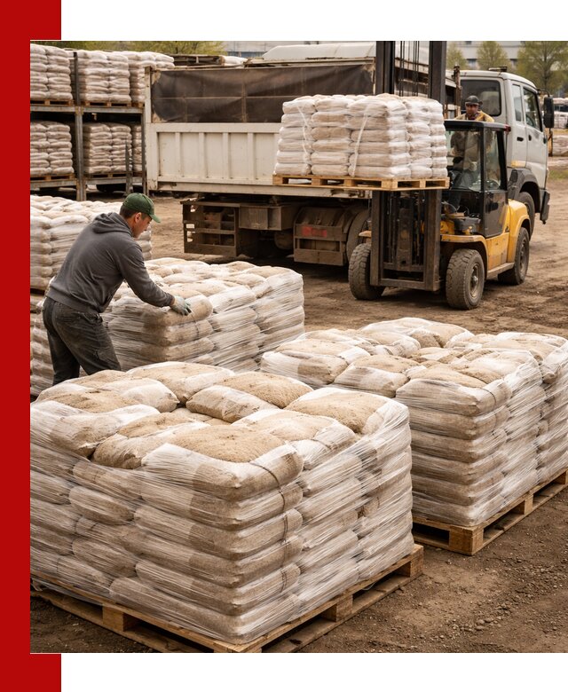 Карьерный песок в мешках с доставкой в Ростове-на-Дону