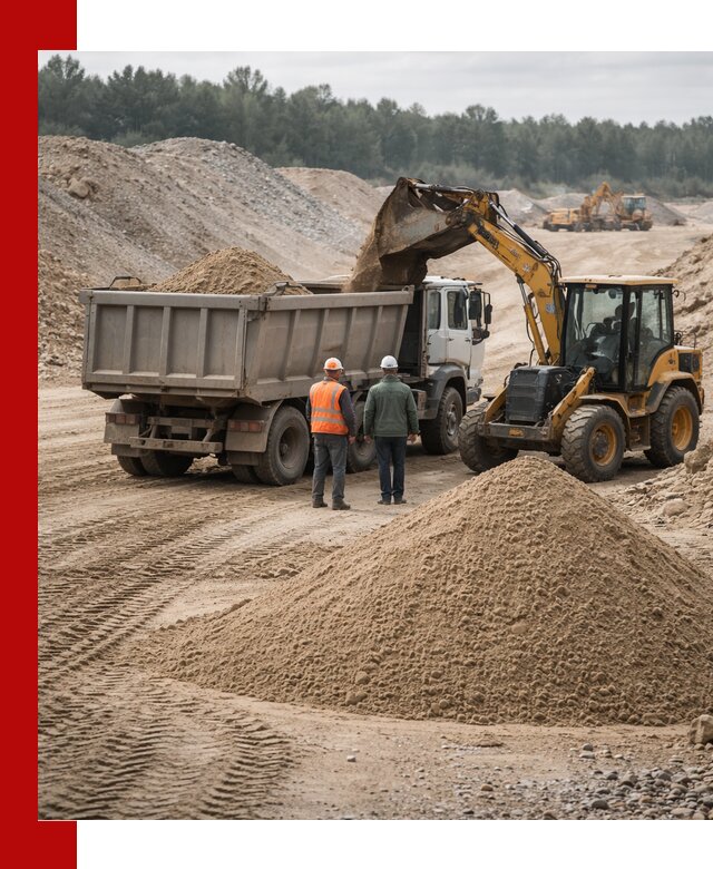 Карьерный среднезернистый песок с доставкой в Ростове-на-Дону