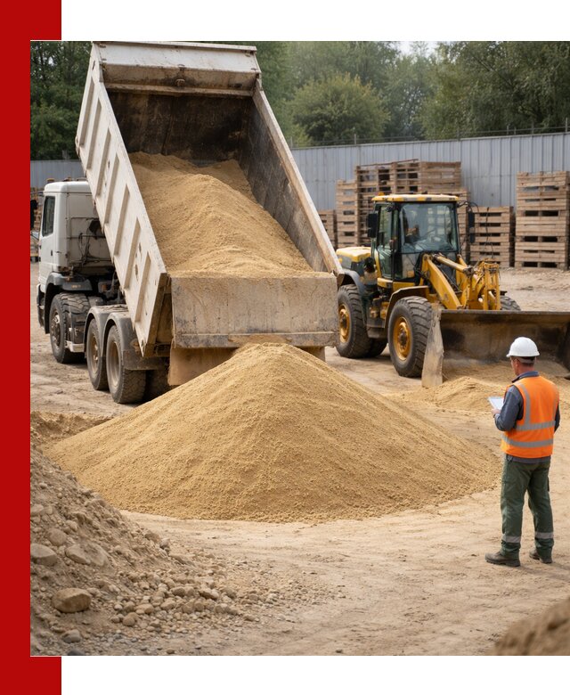 Доставка карьерного мелкозернистого песка в Ростове-на-Дону