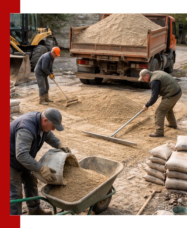 Поставка песка для стяжки в Ростове-на-Дону с быстрой доставкой