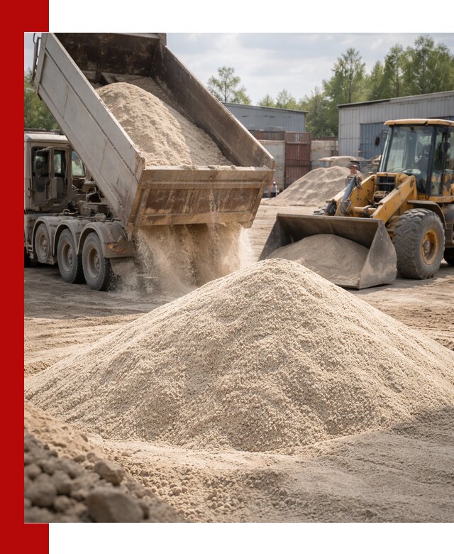 Кварцевый песок с доставкой в Ростове-на-Дону для строительных работ