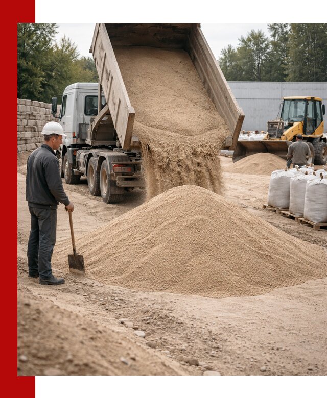 Кварцевый песок фракция 0–3 мм с доставкой в Ростове-на-Дону