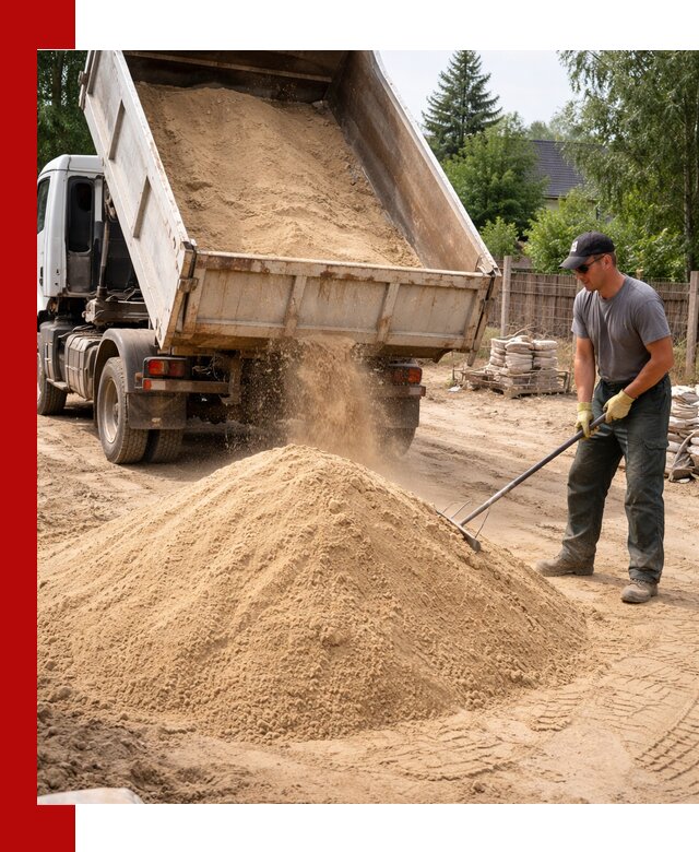 Доставка сухого песка самосвалами в Ростове-на-Дону