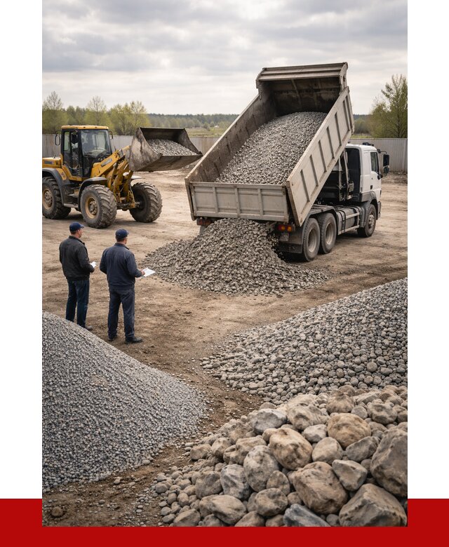 Гравий и камень с доставкой в Ростове-на-Дону от 4380 р. - ПРОНЕРУДРст