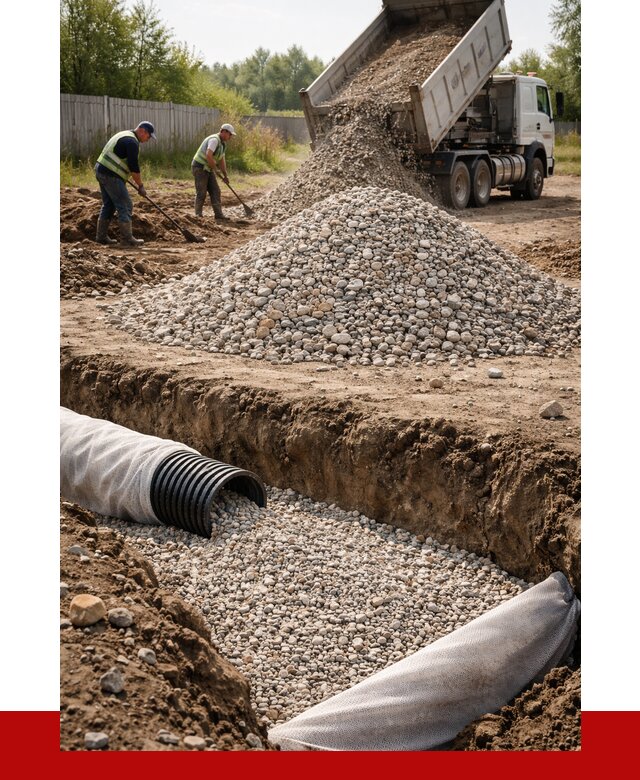 Гравий для дренажа в Ростове-на-Дону от 2294 р., доставка ПРОНЕРУДРст