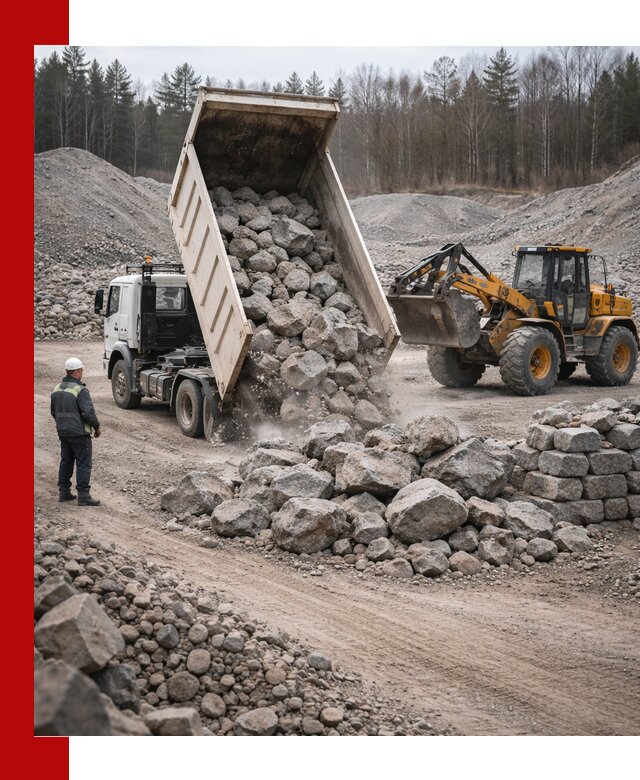 Доставка и продажа бутового гранитного камня в Ростове-на-Дону