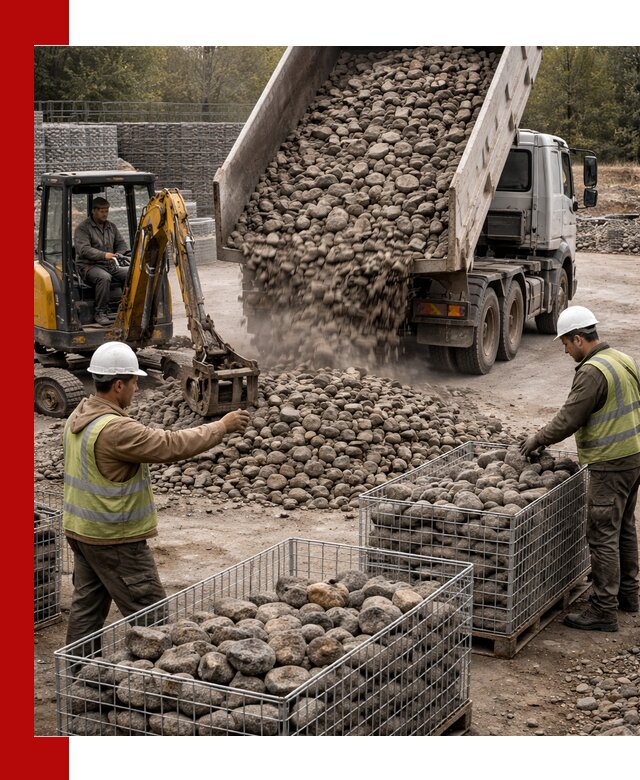 Камень для габионов фракция 100–201 в Ростове-на-Дону