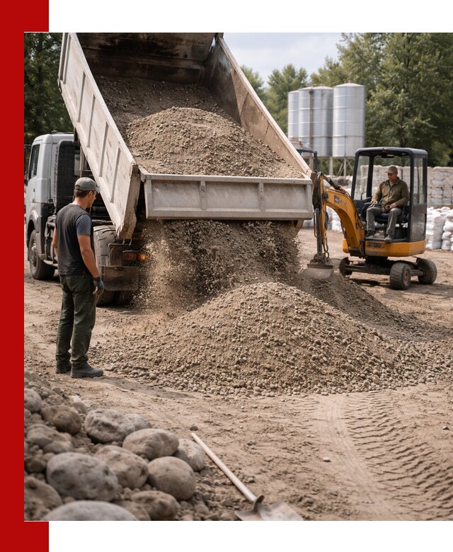 Доставка ПГС С3 в Ростове-на-Дону самосвалами и миксерами