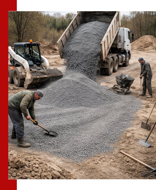 Отсев для подсыпки в Ростове-на-Дону — доставка и подсыпка на участок