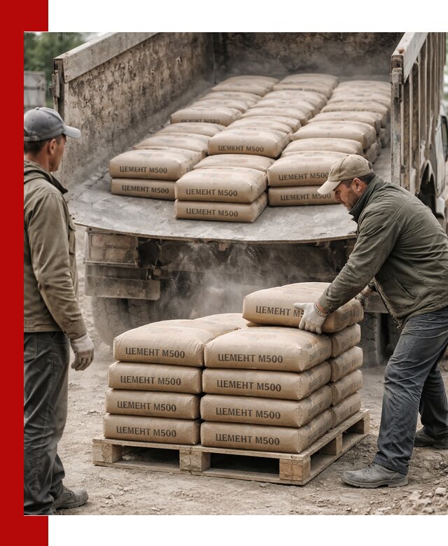 Цемент М500 с доставкой самосвалом в Ростове-на-Дону