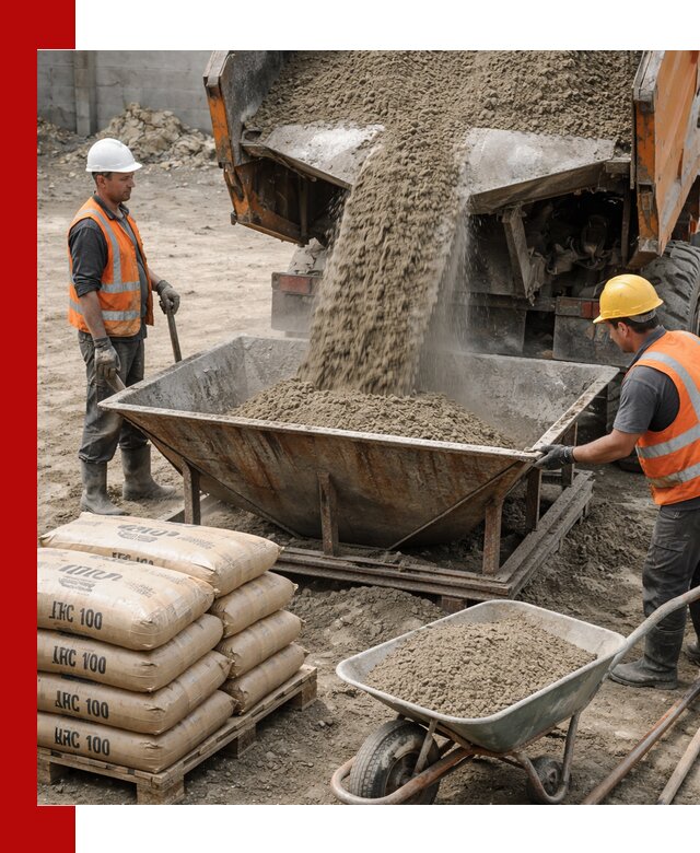 Доставка цементно-песчаной смеси М100 в Ростове-на-Дону