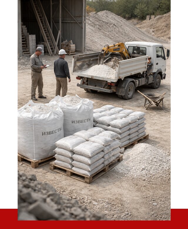Известь строительная в Ростове-на-Дону с доставкой от 4380 р. | ПРОНЕРУДРст