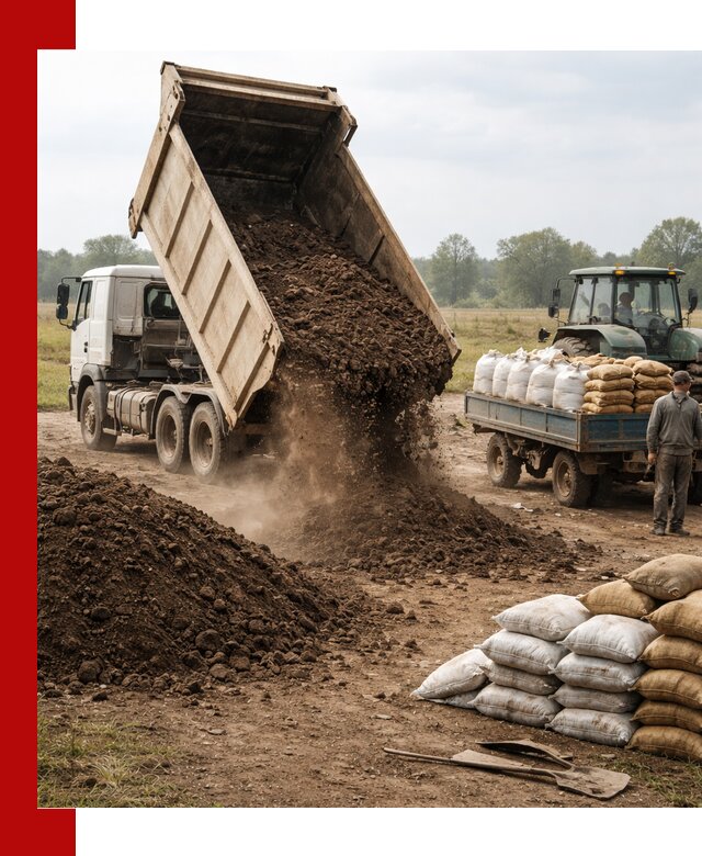 Доставка грунта и удобрений оптом в Ростове-на-Дону для сельхоз и строительства