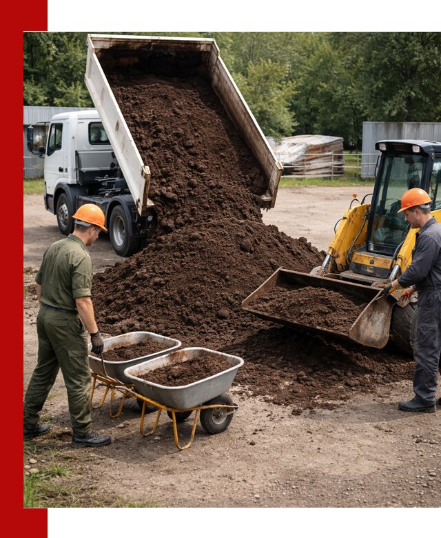 Доставка торфо-земляной смеси в Ростове-на-Дону для огорода и ландшафта