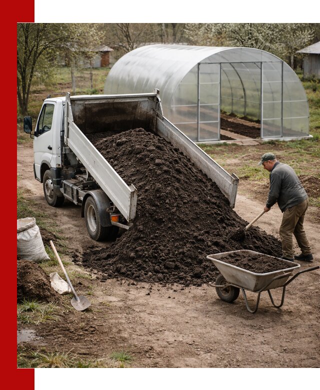 Чернозем для теплицы с доставкой в Ростове-на-Дону