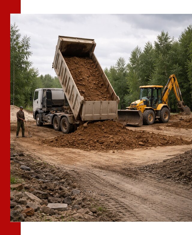 Доставка суглинка самосвалами в Ростове-на-Дону подсыпка и планировка
