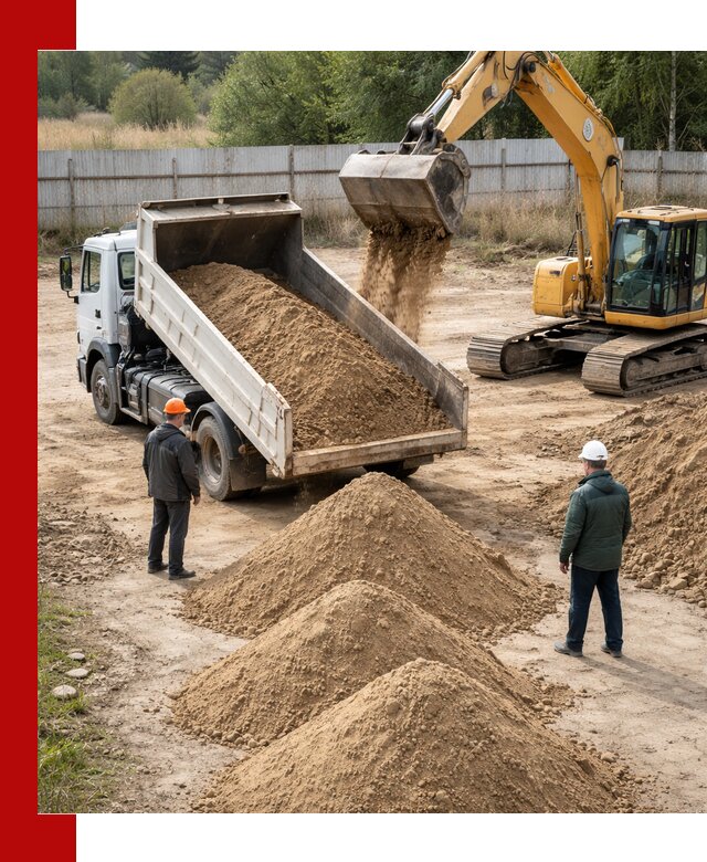 Доставка супеси вагонными и автопартиями в Ростове-на-Дону