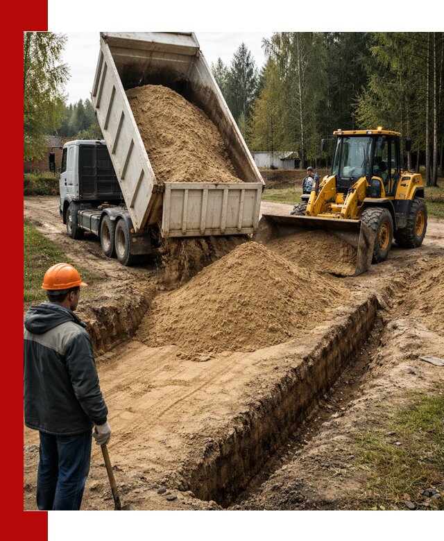 Доставка песчаного грунта в Ростове-на-Дону для строительных работ
