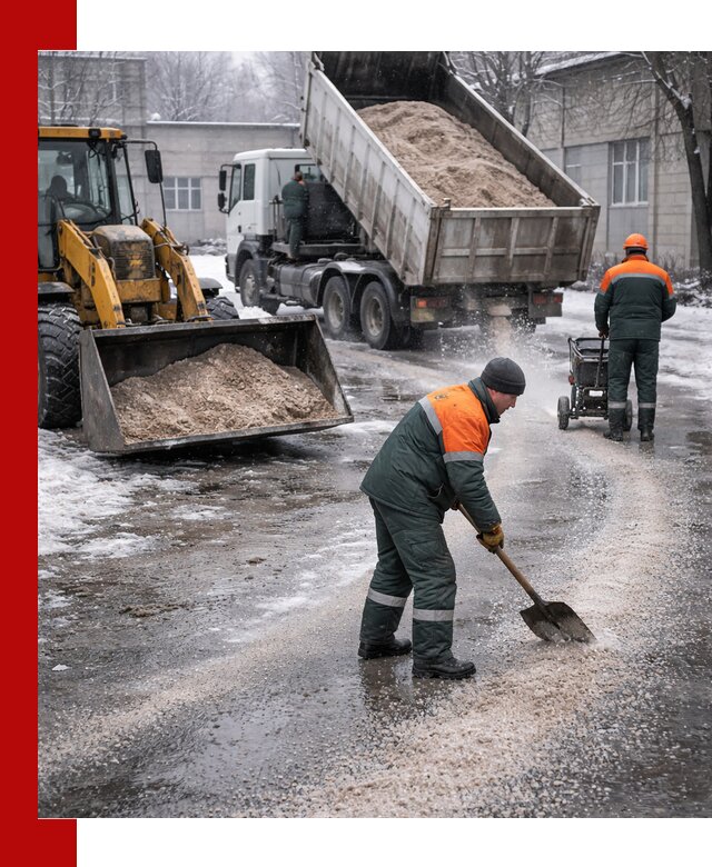 Реагент против гололеда с доставкой и нанесением в Ростове-на-Дону