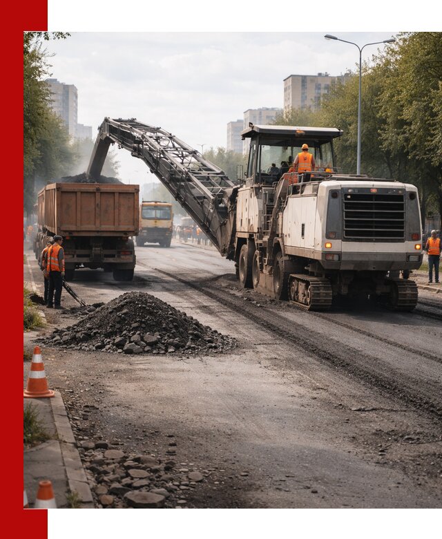 Фрезерованный асфальт в Ростове-на-Дону — удаление и вывоз старого покрытия
