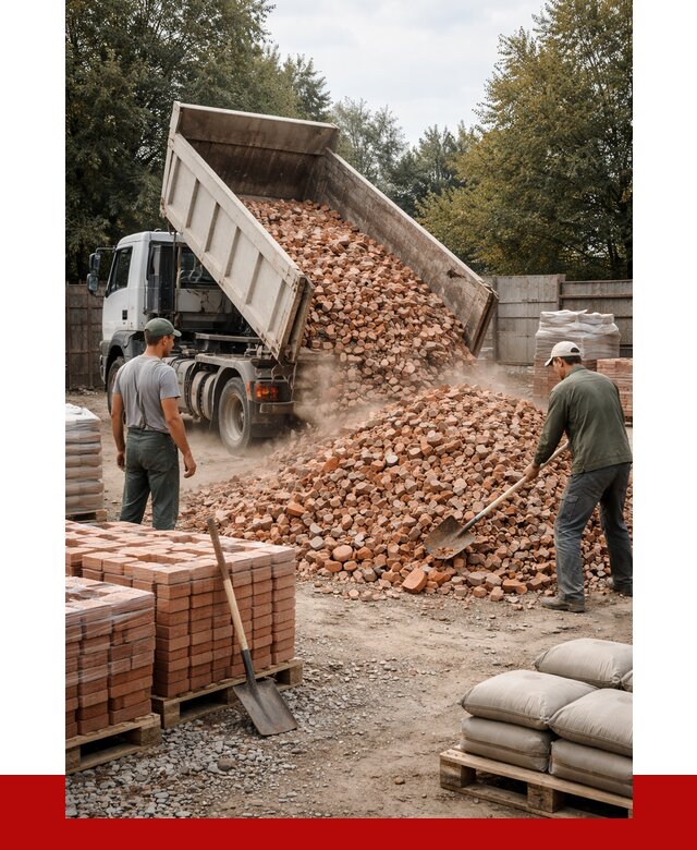 Бой кирпича в Ростове-на-Дону с доставкой от 4380 руб/куб | ПРОНЕРУДРст