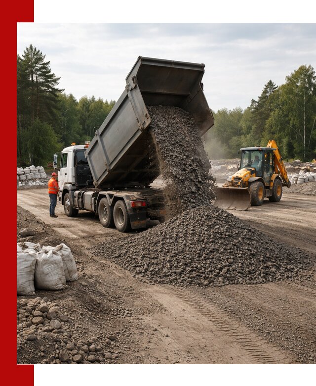 Доставка дробленого асфальта в Ростове-на-Дону для дорожных работ