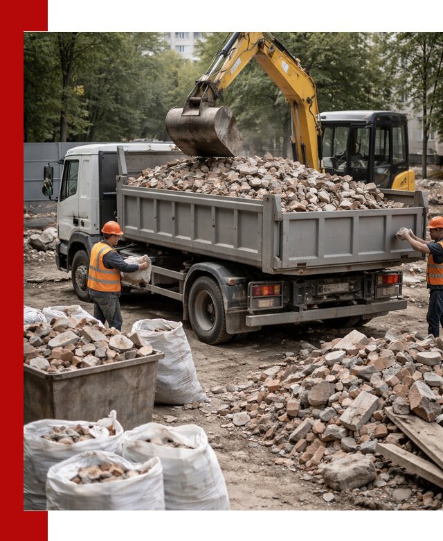 Вывоз строительного мусора в Ростове-на-Дону с самосвалами и контейнерами