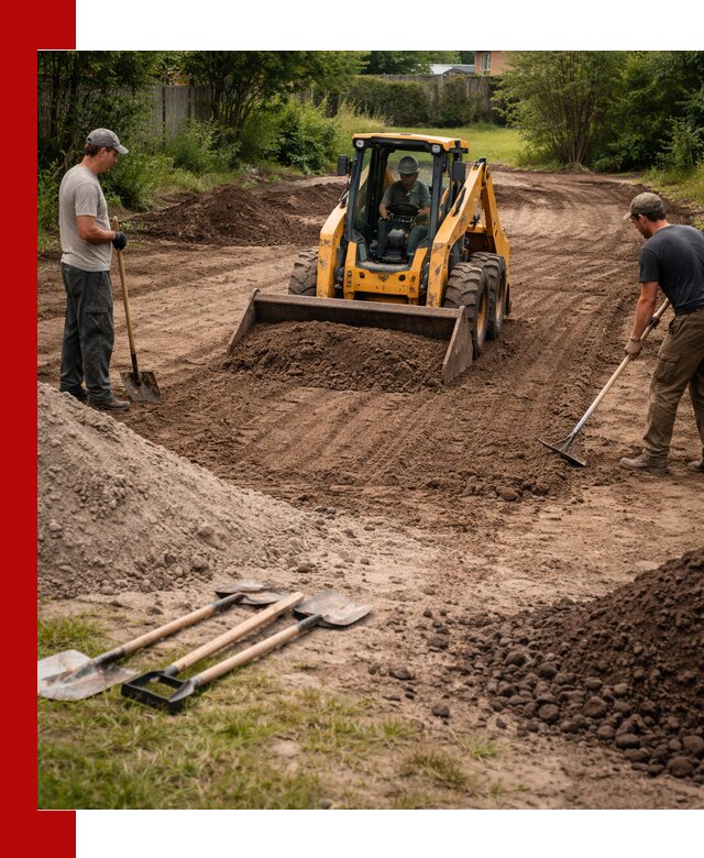 Планировка участка грунтом с вывозом и доставкой в Ростове-на-Дону