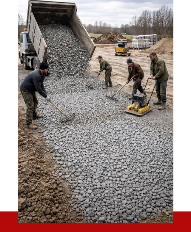 Устройство щебеночной подушки в Ростове-на-Дону от 4693 р. ПРОНЕРУДРст